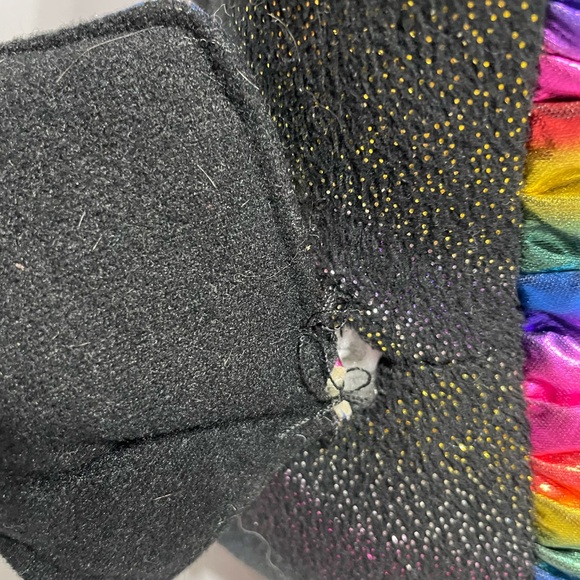 Big 8” Ty Beanie Boo Anora The Black Sparkle Rainbow Dragon Plush Good Condition - Picture 4 of 9